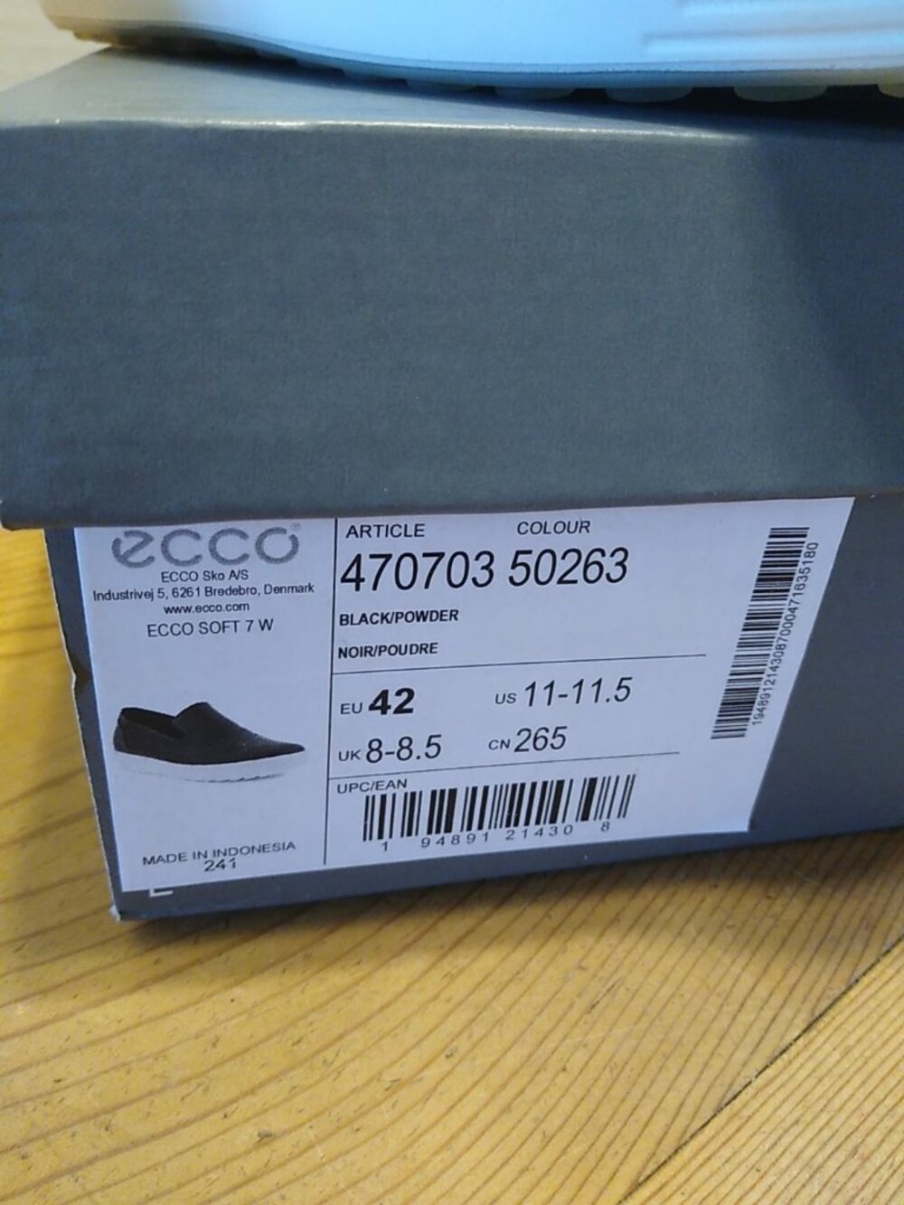 ECCO Soft 7 Women EU 42 US 11 11.5 Black Leather Slip on Fashion Sneaker Comfort - Picture 2 of 11